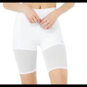 NWT Alo White high waist lavish short